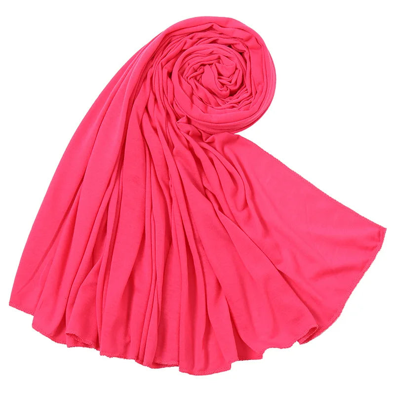 Soft Jersey Hijab - Plain, Lightweight & Stretchy