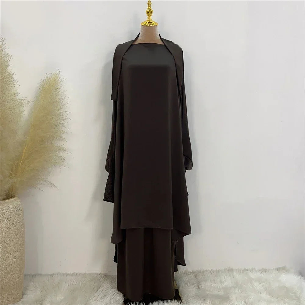 Khimar Abaya 2 Piece Set Elegant Modest Muslim Dress