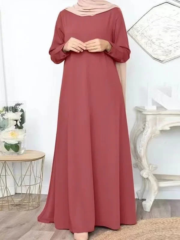 Solid Color Eid Abaya Kaftan