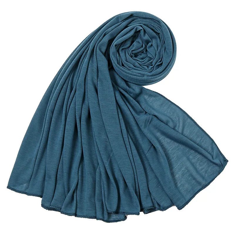 Soft Jersey Hijab - Plain, Lightweight & Stretchy