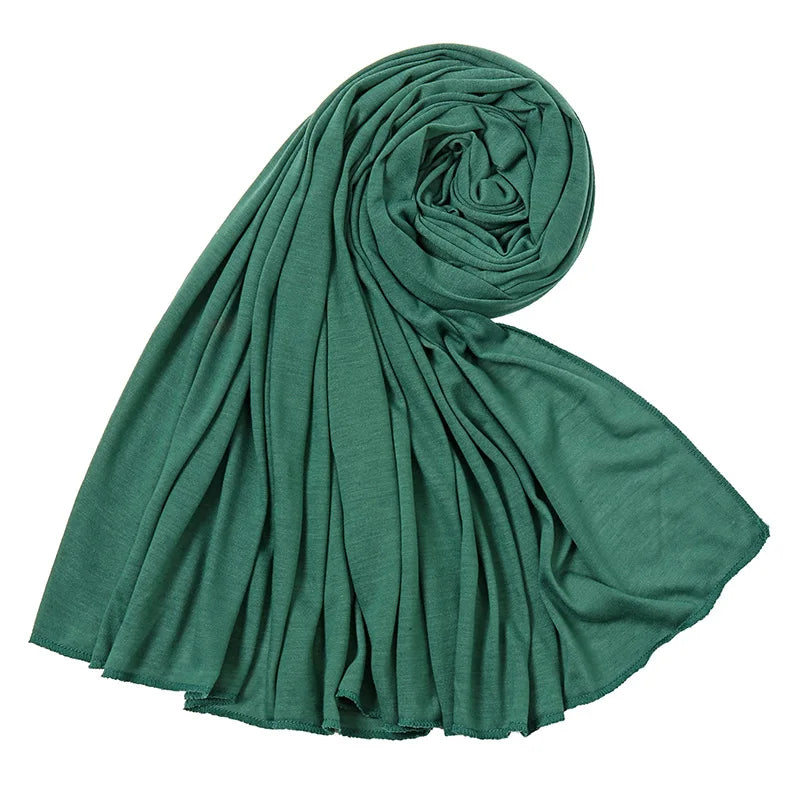 Soft Jersey Hijab - Plain, Lightweight & Stretchy