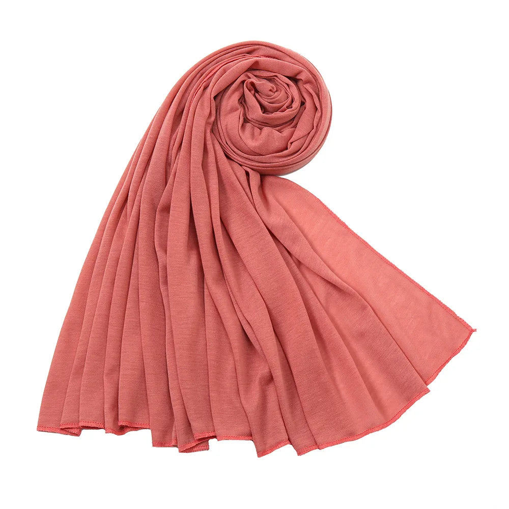 Soft Jersey Hijab - Plain, Lightweight & Stretchy